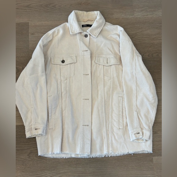 Zara Jackets & Blazers - ZARA‎ Off White Corduroy Jacket